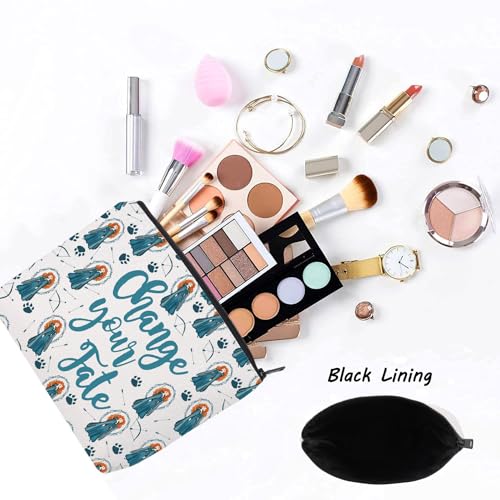LEVLO Merida Brave Cosmetic Make Up Bag Merida Fans Gift Chase Your Fate Merida Makeup Zipper Pouch Bag for Women Girls Chase Your Full Bag - Image 3