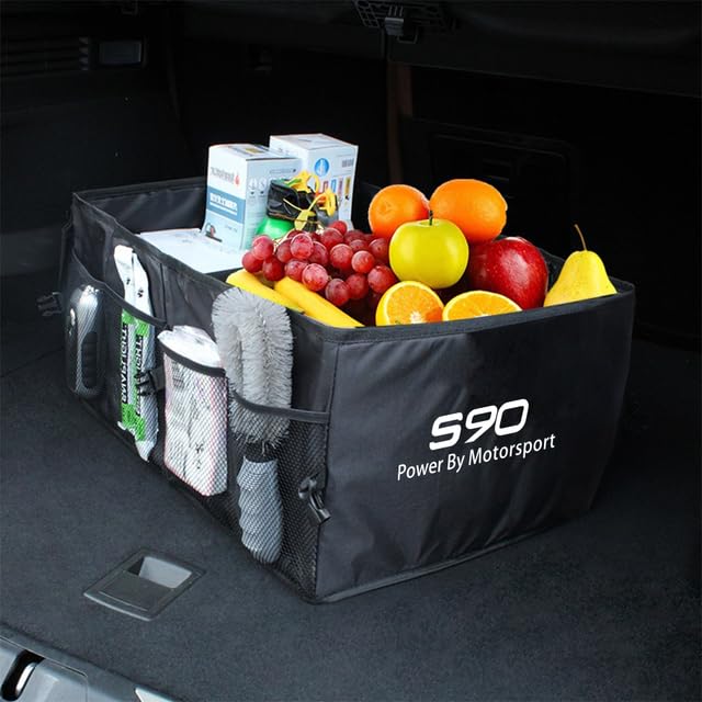 For Car - Folding Car Trunk Storage Box Auto Accessories For Volvos XC90 XC60 C30 T6 S60 C70 XC40 V40 XC70 V70 V60 𝖵50 S80 S40 AWD V90 S90 (For S90)