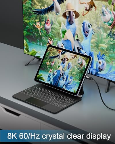 Image of FEDUS USB 4 Thunderbolt 4 Cable 40Gbps 240W [8K@60Hz 4K@144Hz] 100W PD 3.1 Fast Charging Type C To C Display Compatible With iPhone 15 Pro, Macbook, Egpu, SSD 2M, Black