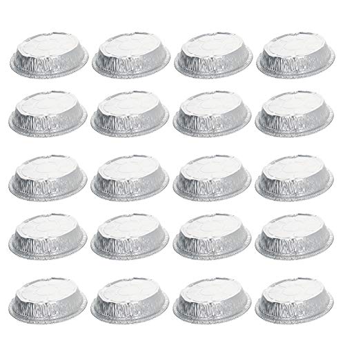 Image of Othmro 50 Pack Aluminum Pans 142mm(Bottom)*185mm(Top) Dia Disposable Foil Pans Cookware Great for Baking, Cooking, Grilling, Serving & Lining Steam Table Trays Chafers