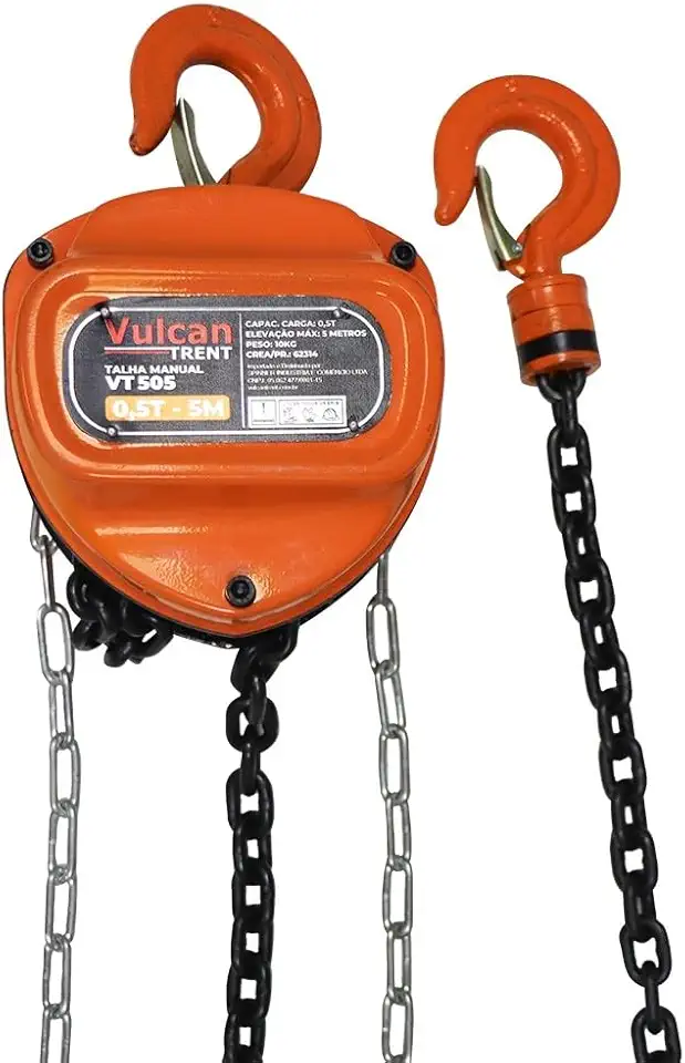 Vulcan Trent Talha Manual para 500kg Corrente 5 Metros VT505
