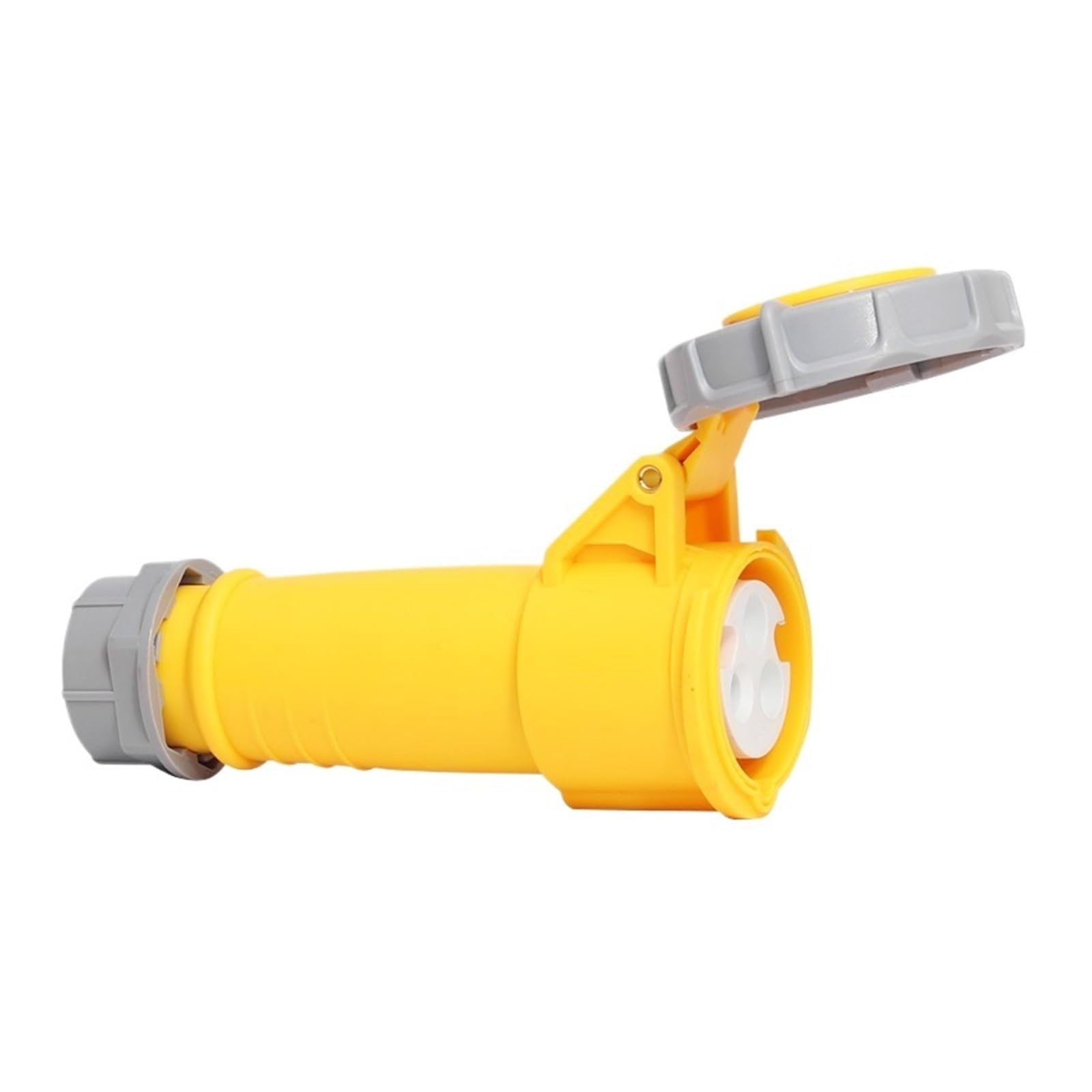 MUYTQAERG 4h industrial plug and socket 110V-130V three-core 16A waterproof aviation male and female docking connector IP67(Connector)