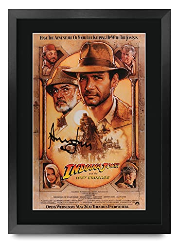 Affiche Indiana Jones encadrée A3 pour la décoration d'un salon de cinéphile