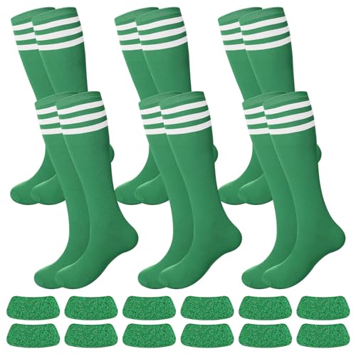 Image of Panitay 2 /12 /16 /24 Pairs Softball Soccer Socks Glitter Eye Black Stickers Team Spirit Accessories for Youth Women Sport Wear