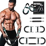 Twister Arm Trainer, 40-100lb Adjustable Chest Workout Equipment, Arm Trainer, Twister Arm Trainer, Portable Power Twister Bar, Detachable Design Fitness Anywhere (Blue)