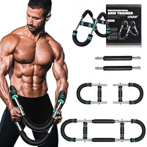 LYKAN Twister Arm Trainer, 40-100lb Adjustable Chest Workout Equipment, Arm Trainer, Twister Arm Trainer, Portable Power Twister Bar, Detachable Design Fitness Anywhere