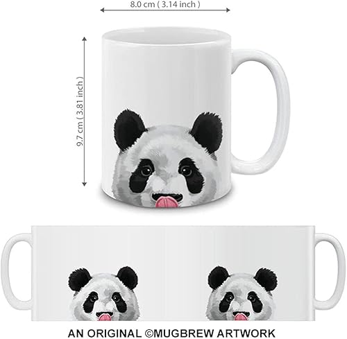Miniatura 6 de MUGBREW Taza de té de cerámica linda de la taza de café del panda rojo, 11 oz