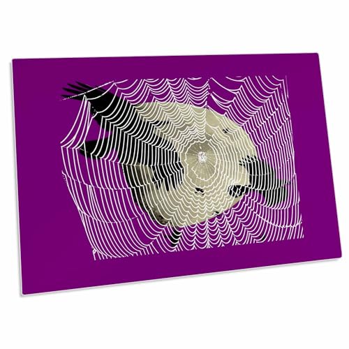 3dRose Halloween Moon Crows and Cobwebs - Desk Pad Place Mats miniatura 1