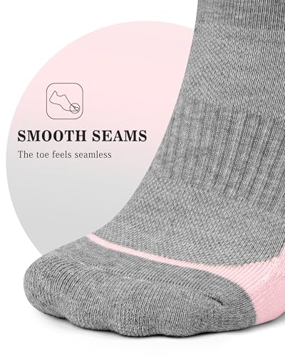 OGW Women's Ankle Socks for Athletics 5-Pack - Cushioned Sock with Arch Support,Moisture-Wicking for Running/Yoga/Gym,size 5-124