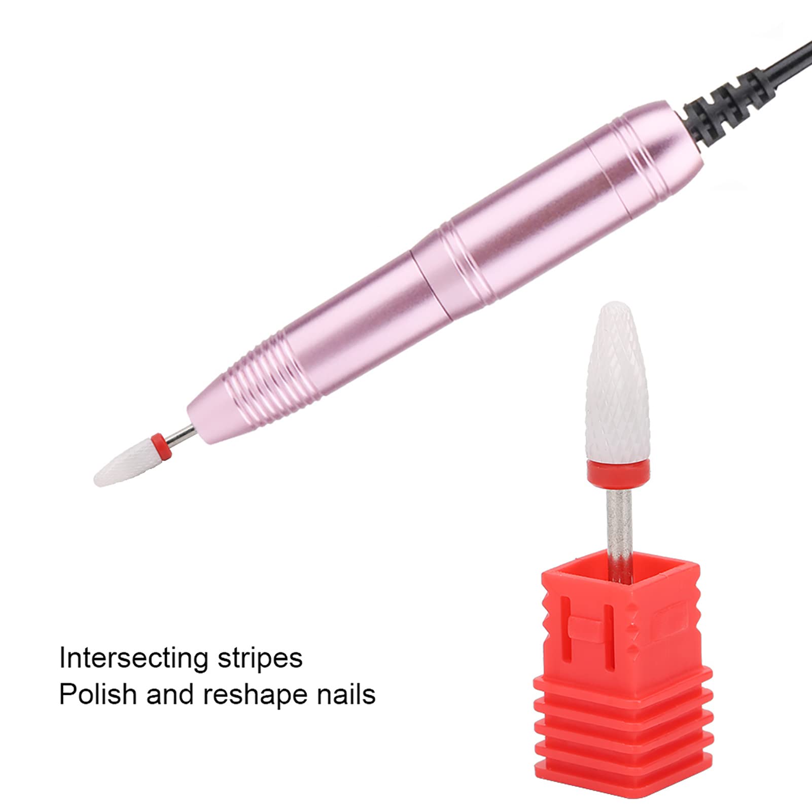 2PCS Ceramic Nail Drill Bit Corn Head Shape Manicure Drill Bits Grinding Head for Manicure Pedicure Cuticle Gel Nail Polishing - Image 3
