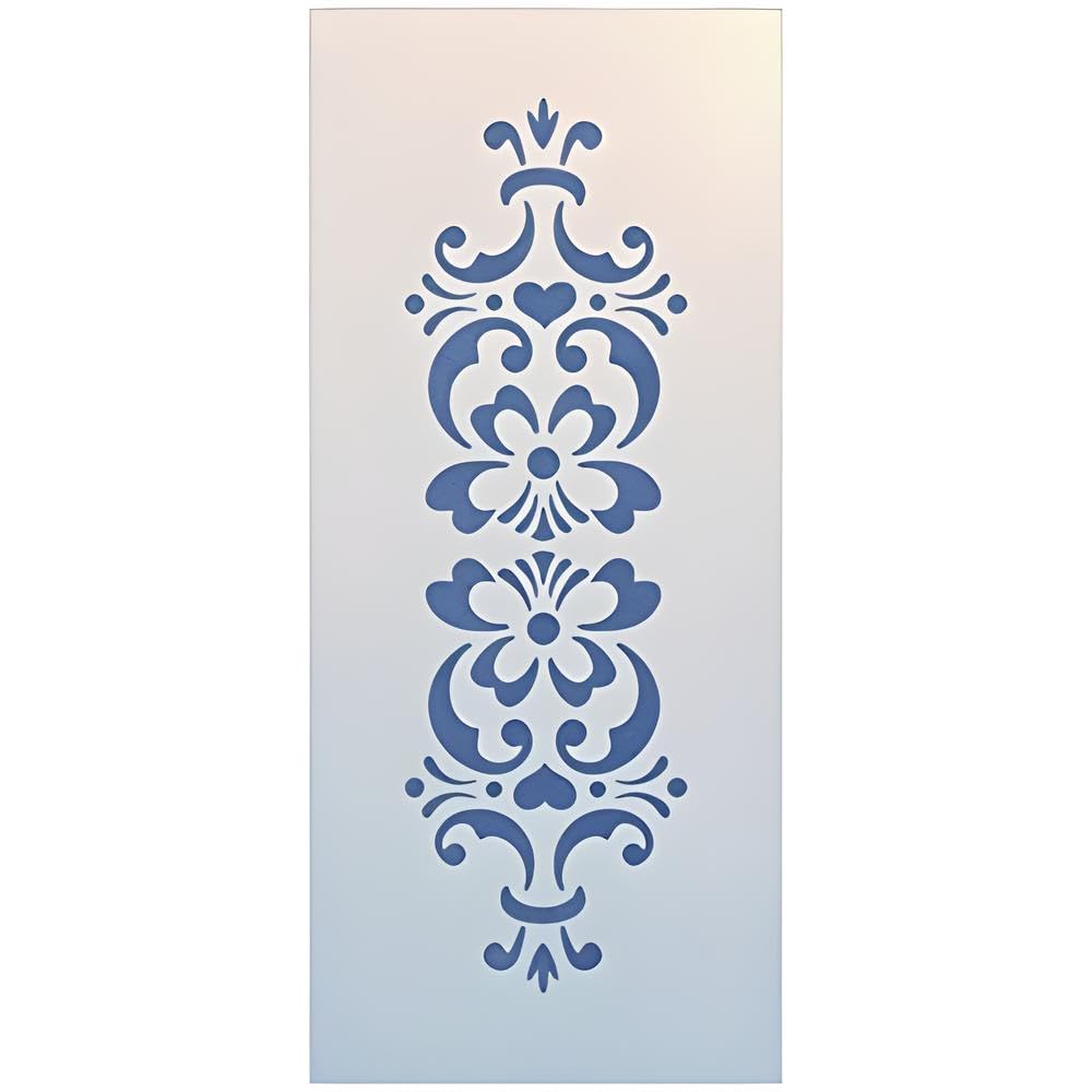 Rosemaling Pattern 6 Stencil - 3.0" x 9.4" Reusable Mylar Stencil for Painting Walls, Furniture, Crafts & DIY Projects – Scandinavian Folk Art Design for Crafters & Artists – The Artful Stencil
