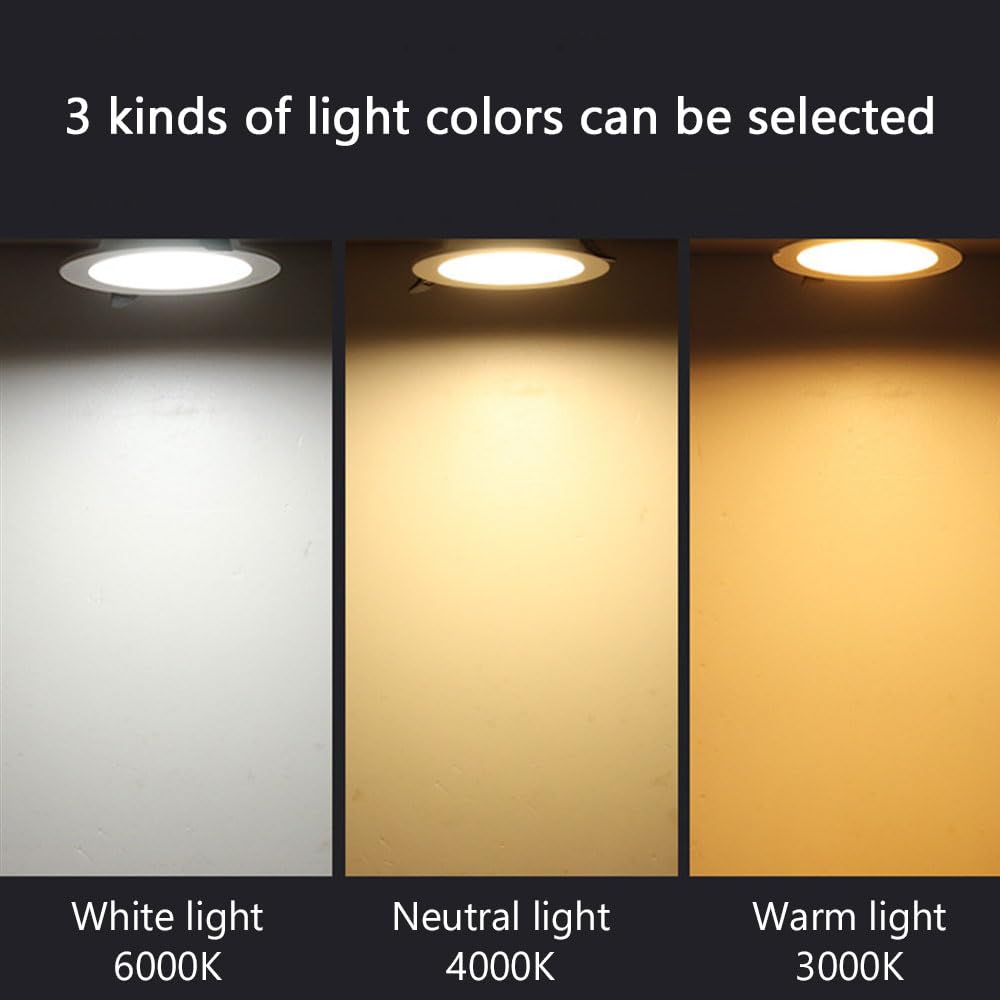 Reflektor komercyjny LED do domu, aluminiowy punkt, przeciwmgielny, do pokoju dziennego, oświetlenia sufitowego, oświetlenia wpuszczanego, 1 opakowanie/opakowanie 4/4000K/1 opakowanie 5 W