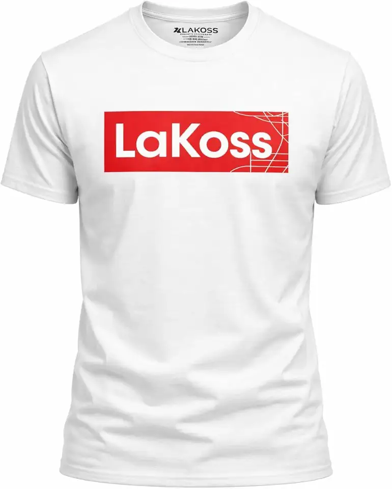 Camiseta Masculina Estampada 100% Algodão Penteado Premium LaKoss Regular Casual Confortável Costura Reforçada Streetwear Dia a Dia Trabalho Preta Branca