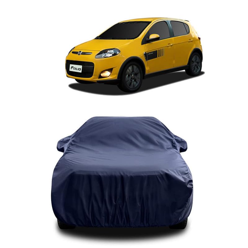 HEDWING-Car Body Cover Compatible with Palio Stile 1.6 ELX All Variant Dustproof UV-Rays Scratchproof Heat Protection Both Side Mirror Pocket[Gray]