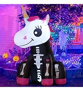 Amazon.com: COMIN 3.6 FT Halloween Inflatables Skull Outdoor ...