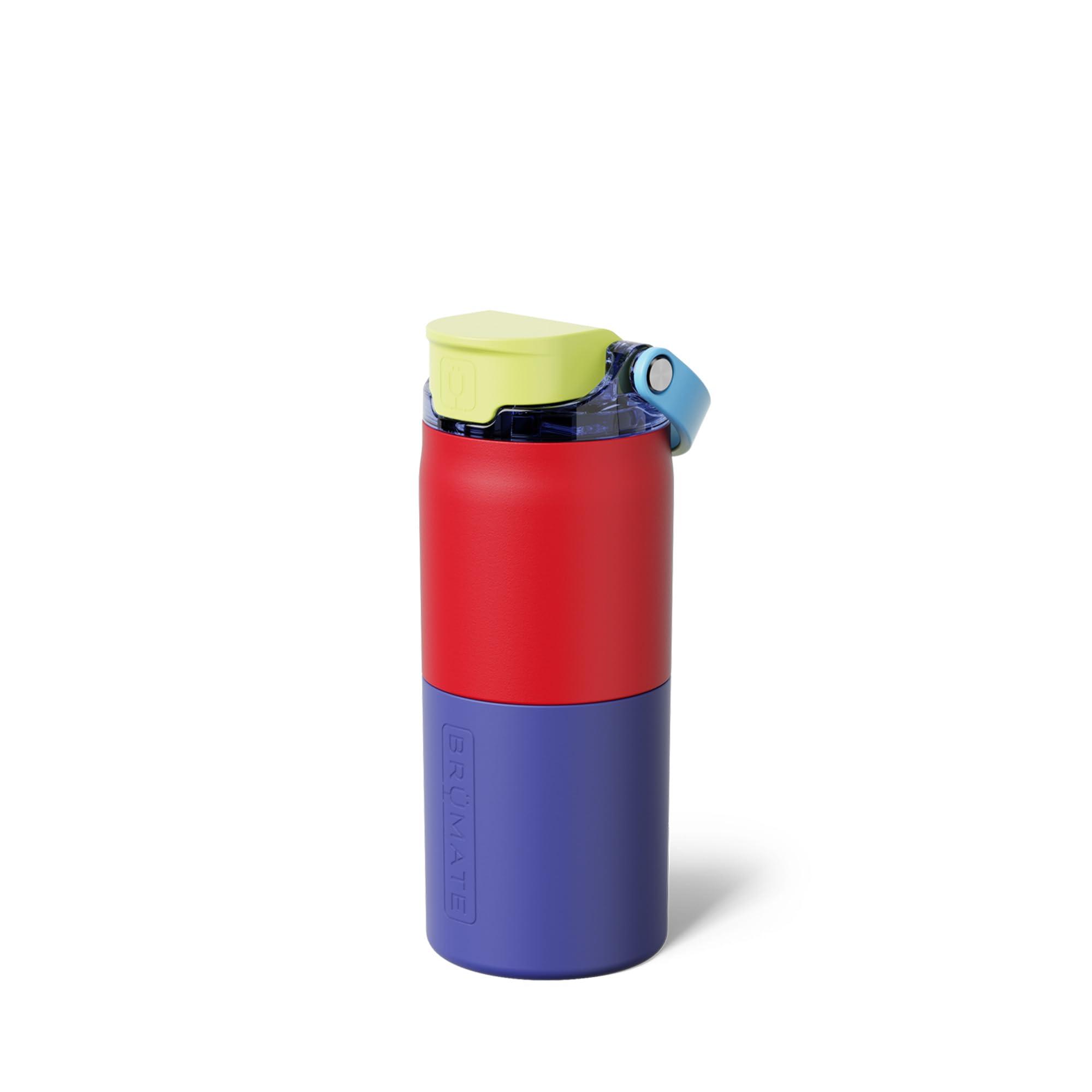 BrüMate Rise 18oz Water Bottle with Covered Silicone Straw | 100% Leakproof Insulated Kids Water Bottle | Cup Holder Friendly Base | 18oz (Supernova)
