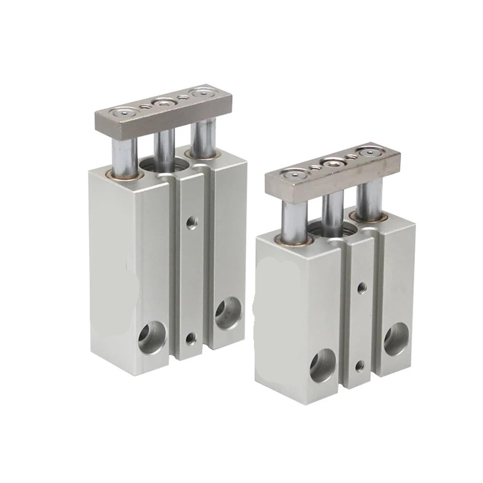 Mini vérin pneumatique guidé anti-rotation à double tige TCM10X30S