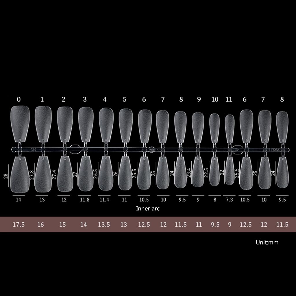 300x/Set Short Long Coffin Tips False Nails Almond Shaped False Tips Full Cover False Tips