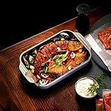 Contenu : le colis contient un moule à lasagnes en acier inoxydable de 45,7 x 27,9 cm, de 7,6 cm de profondeur, avec un couvercle à bride et des poignées rivetées robustes pour une utilisation fiable au four.