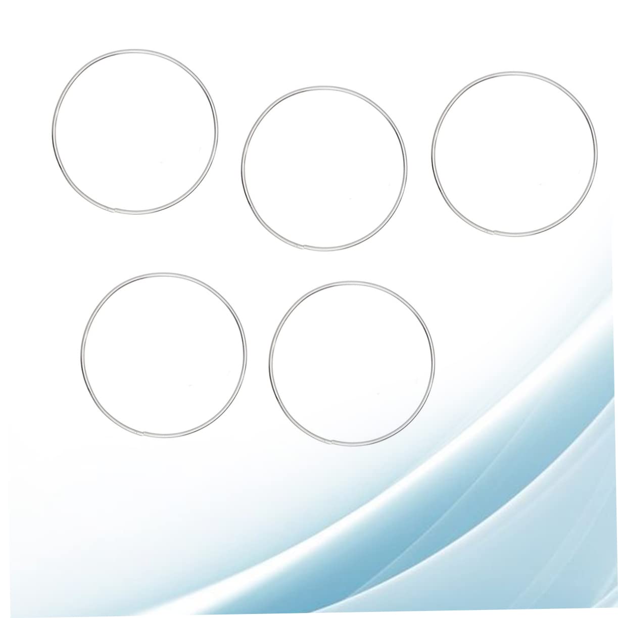 Cabilock 5pcs Metal Dreamcatcher Silver Round for Handicrafts Smooth for Dream Catchers and for Wall Art Decor