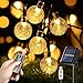Produktbild Solar Lichterkette Außen & Innen, Naspaluro 10M 60 LED USB Lichterkette, 8 Modi mit Fernbedienung, IP65 USB Kristallkugel Lichter für Garten, Hof, Baum, Hochzeit, Party, Warmweiß