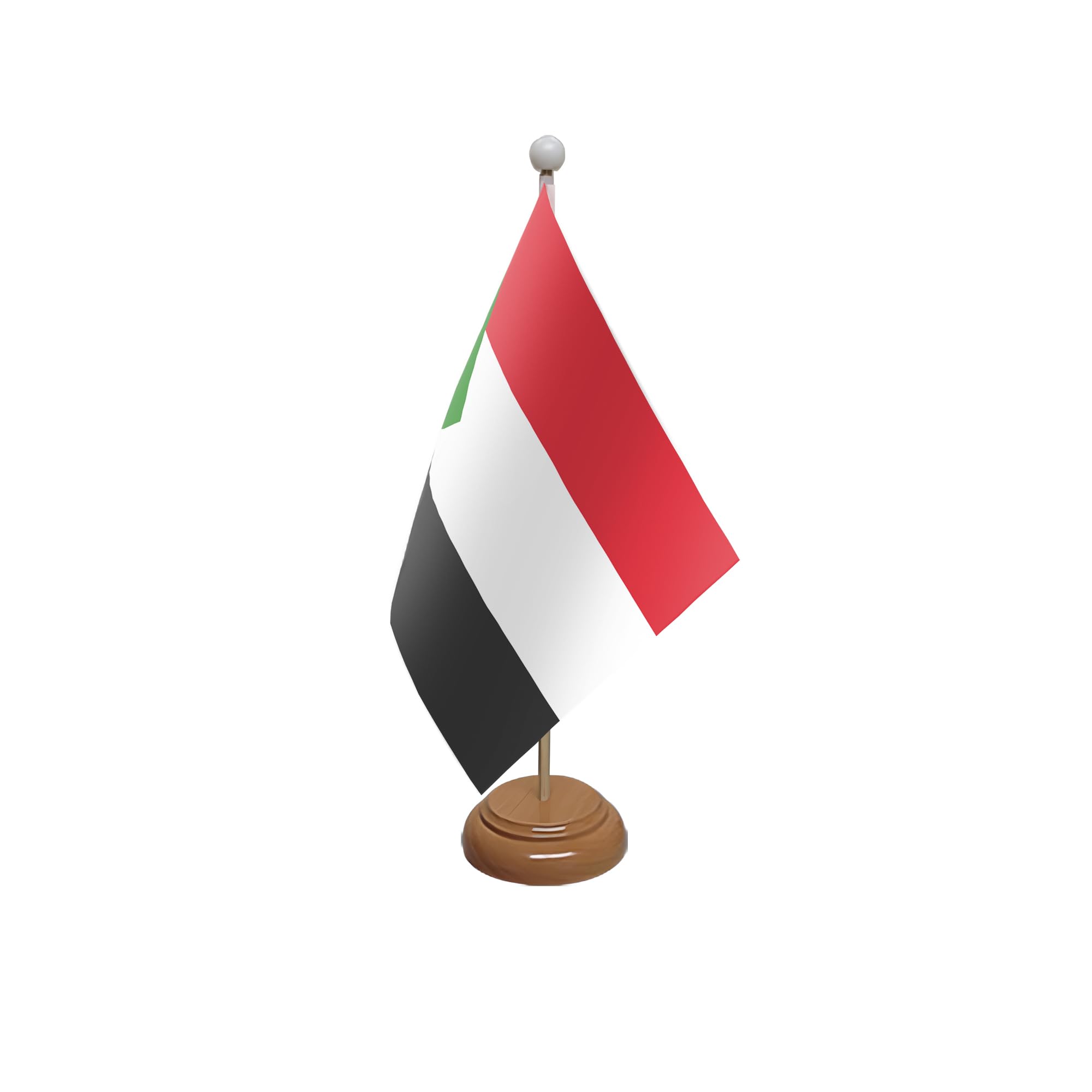 Flagtex Sudan Wooden Table Flag With Wooden Base