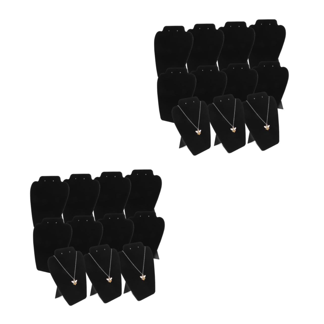 Présentoir de colliers long format pour rangement de bijoux clair