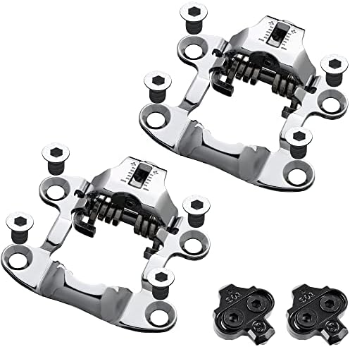 Venzo Bike Bicycle Toe Clips Cage Indoor Exercise Bike Pedal Adapters - Compatible with Peloton Bike Pedal, Convert Look Delta Pedals to Toe Clip Straps Ride with Sneakers - SPD Adapters ONLY