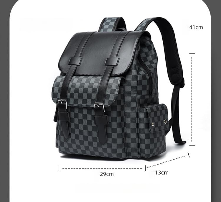 Retro men's business computer backpack,women's fashion travel large capacity waterproof leather backpack. (COLOR2)2
