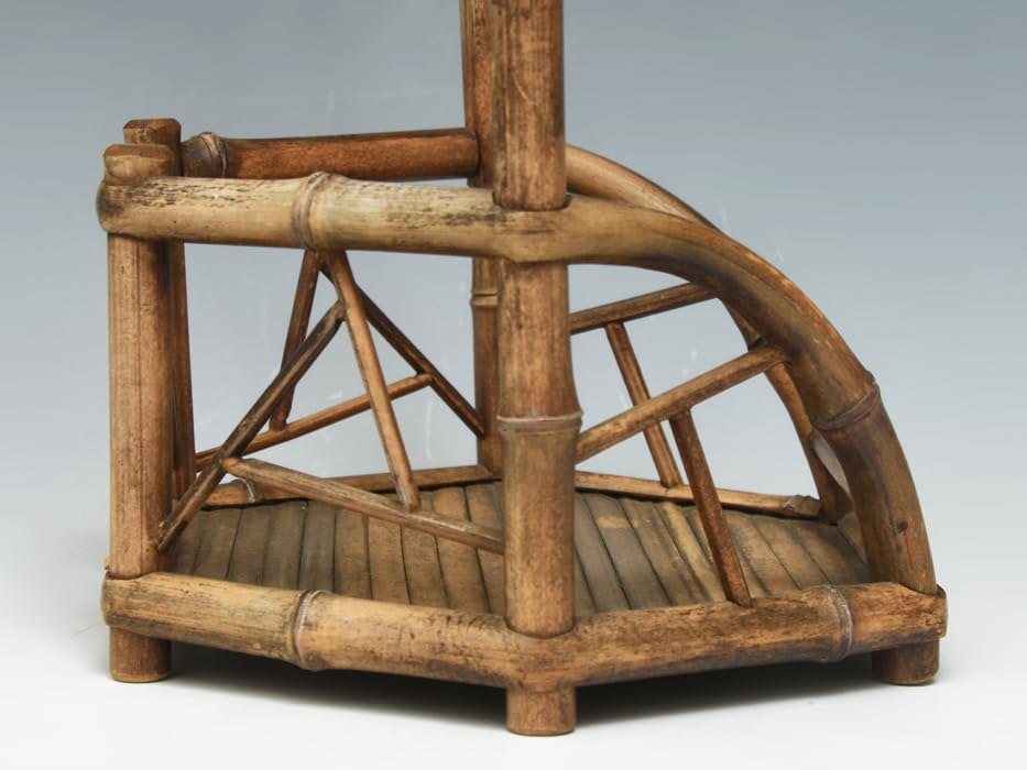 竹組 六角 手付涼炉台 六方涼炉台 竹組炉台 煎茶道具 茶道具 竹