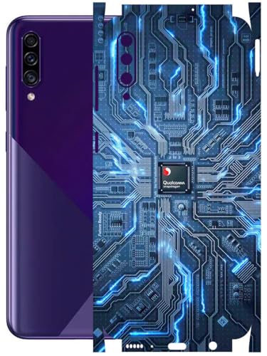 Image of AtOdds - Full Body Back Screen Guard Protector Film - Lamination Wrap Skin Sticker Compatible with Samsung Galaxy A30s | Scratchproof Matte Finish (Circuit)