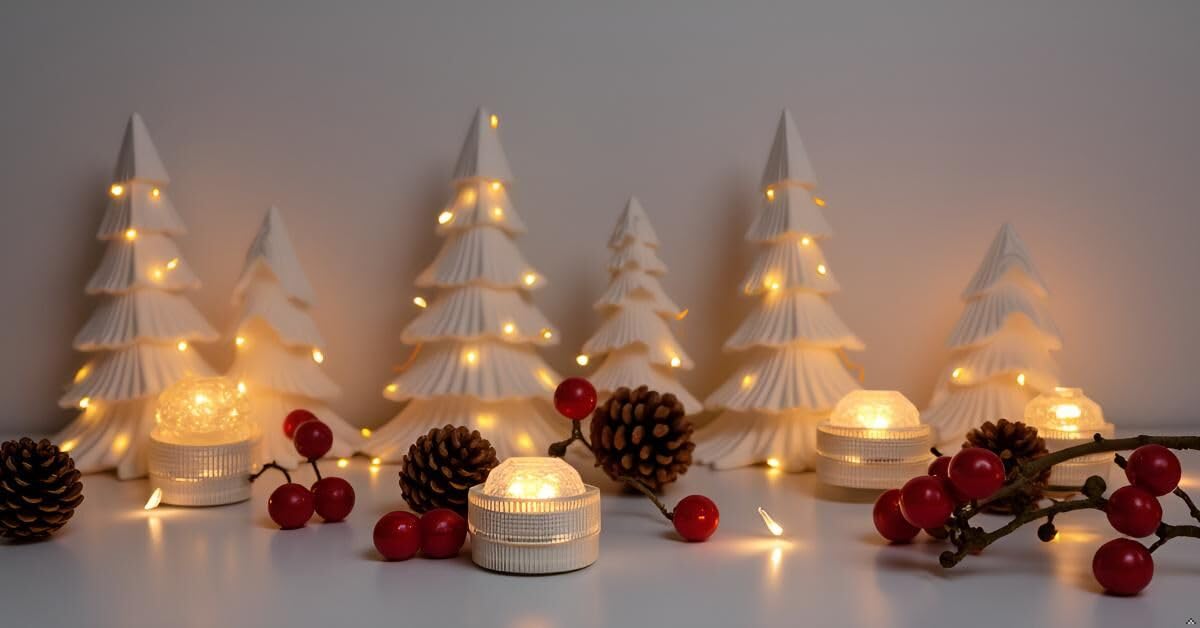 Afoosoo 20 vlamloze Halloween led-theelichtjes, werkt op batterijen, waterdichte duiken, decoratieve verlichting voor vaas, aquarium, middelpunt, kerstfeest, pompoenverlichting (PT-wit