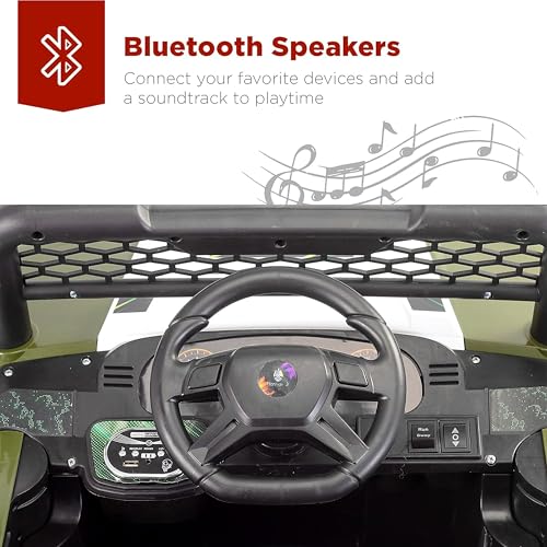 Image of Norman Jr Battery Operated 4x4 ATV Runs on Garden & Sand Surface | Jeep Toy with Remote+Steering+RGB Light+Mp3 USB Music | Rechargeable Car for Kids to Drive 3 to 12 Years | XLarge Size (Apple Green)