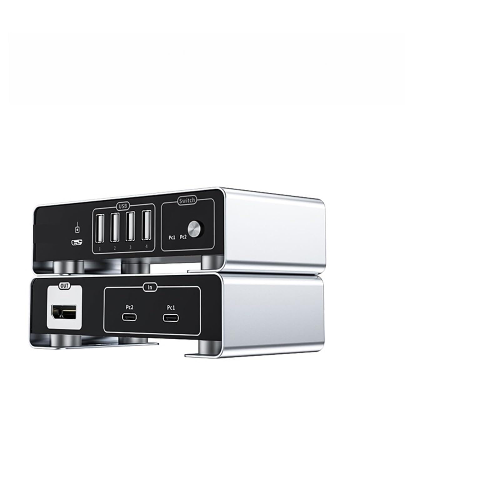 Switch KVM USB-C a DP 8K 60Hz 4K 144Hz Switch KVM Thunderbolt di Tipo C con Controller(with DP Cable)