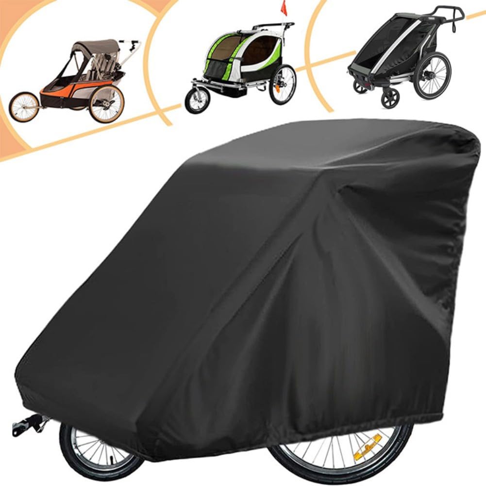 samax fahrradanhänger 2in1 jogger Kinderanhänger Kinderfahrradanhänger Transportwagen vollgefederte Hinterachse für 2 Kinder in Dunkelgrün/Schwarz Farbe:Creme-weiss Category:Kinder Jugend Fahrräder_CFP Aluminium  90 mm Hybrid Eagle 500 E