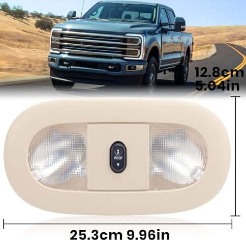 Image of LED Reading Light Fit for 2008-2010 Ford F250 F350 F450 F550 Super Duty Interior Dome Roof Map Lamp Cab Light Overhead Consoles(Beige)