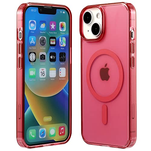 Coque de protection iPhone 14 translucide finition premium rouge