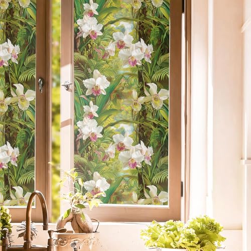 Vinilo decorativo adhesivo para ventana 40x300 cm verde miniatura 1