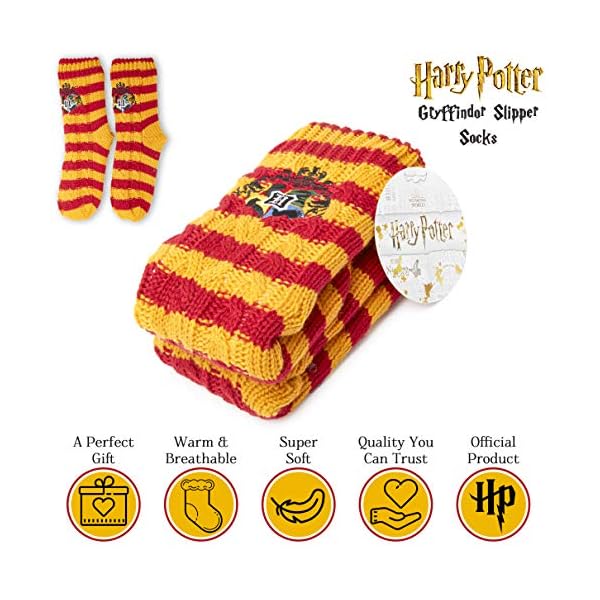 Harry Potter Winter Socken - 1 Paar Kuschelsocken Flauschige - Damen Mädchen Herren Hausschuhsocken mit Rutschfester ABS… – Bild 3