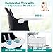 BABY JOY Baby High Chair, 8 in 1 Convertible Highchair for Babies & Toddlers | Booster Seat | Table and Chair Set | Building Block Table | Toddler Chair with Safety Harness, Removable Tray (Black)