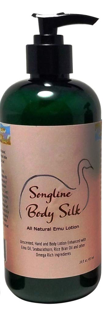 Songline Body Silk - Unscented - Emu and Seabuckthorn Oils Natural Lotion - 16 oz - Deeply Moisturizing and Nourishing, Anti-Oxident Rich