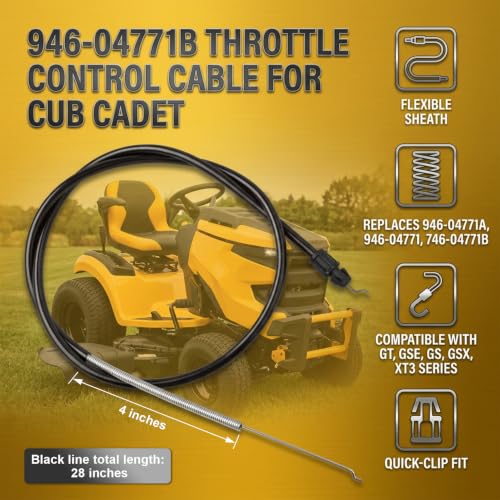 946-04771B Throttle Control Cable for CUB CADET, Replaces 746-04771B by Valorup - Used condition - Image 2