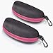 Étui à lunettes AkoaDa, (lot de 2) Étui à lunettes Étui rigide Femmes Hommes Boîte de protection portable avec crochet à glissière - Rose