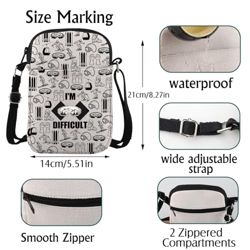 Snow Skiing Gift for Skier I'm Difficult Crossbody Bag Family Ski Trip Gift2