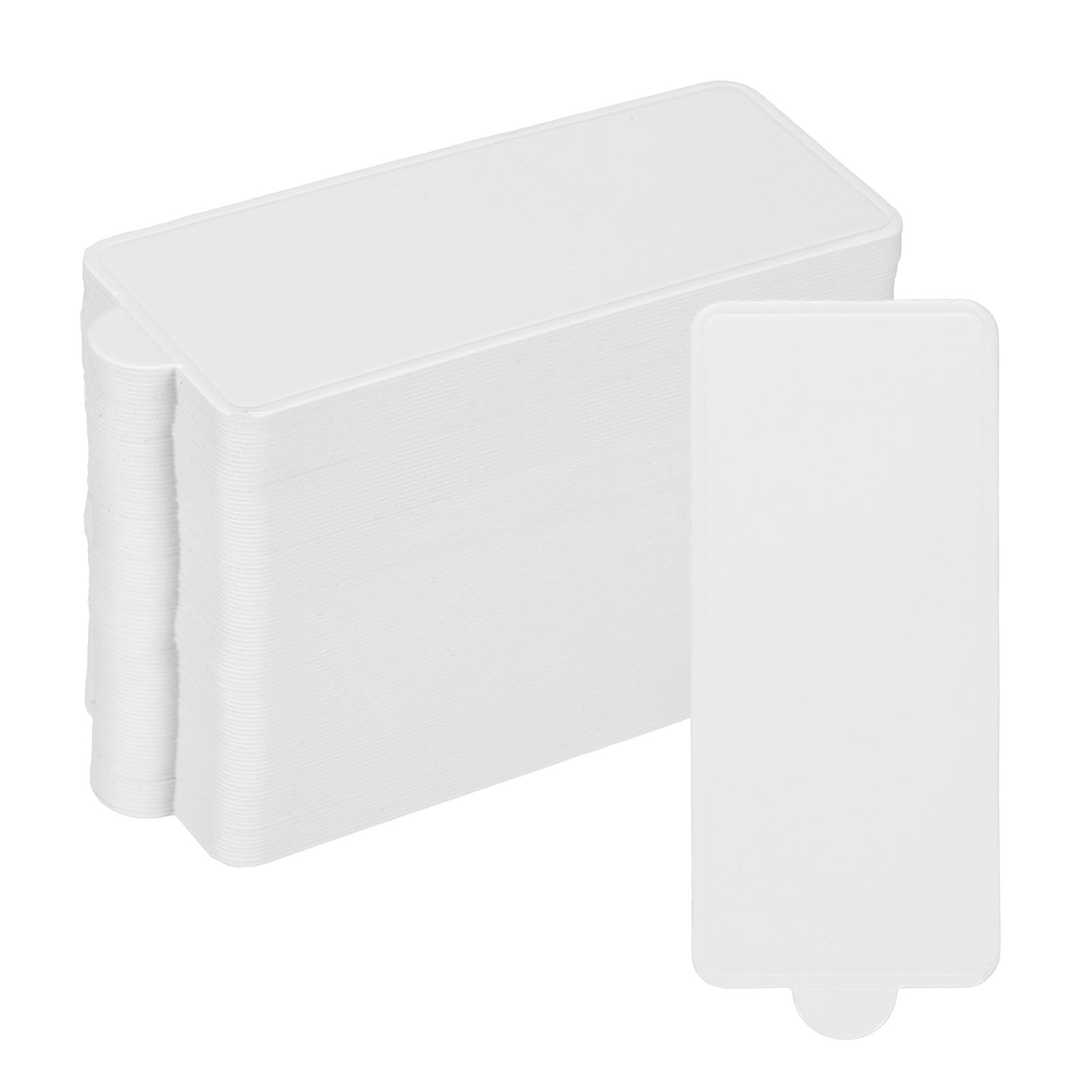 Mini planches à gâteaux rectangulaires blanches lot de 100