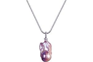 Baroque Akoya Pearl Pendant Necklace with Adjustable Chain