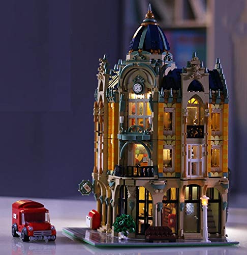 Bausteine Haus mit Beleuchtung historisches Postamt Modular Building, 3050 Klemmbausteine