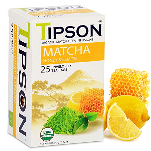 Té Matcha Orgánico sabor limón miel 25 bolsitas