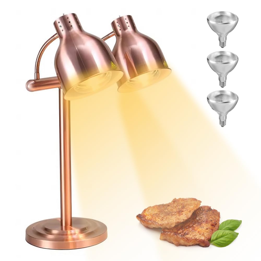 JKJZSALJ Electric Food Warmer Lamp Heating Lamp Keeps Dishes Hot And Fresh Buffet Catering,Rose