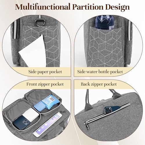 Sac à langer multifonctions grand format étanche pour les accessoires de bébé